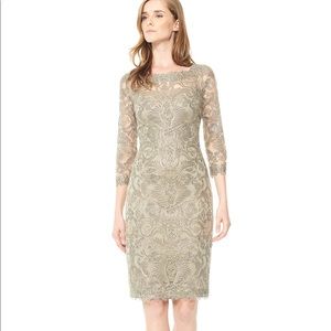 Tadashi Shoji laced embroidery Dress Size 10